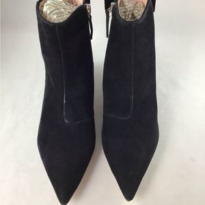 Kate Spade Black Donella Suede Leather Ankle Boots size 8m.